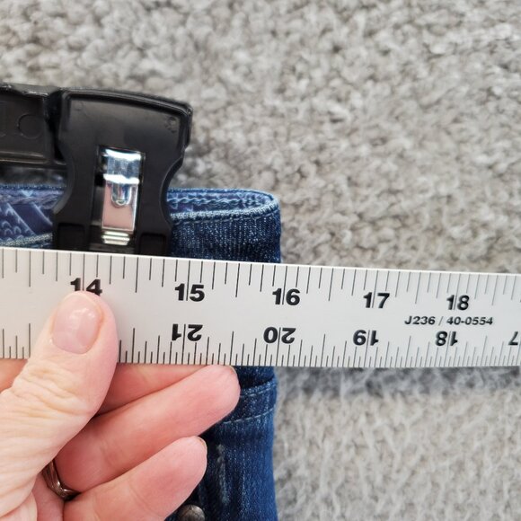 Paige Jeans Womens 28 (32x28) Blue Jean Premium Denim Manning Low Rise Flare - Picture 4 of 11